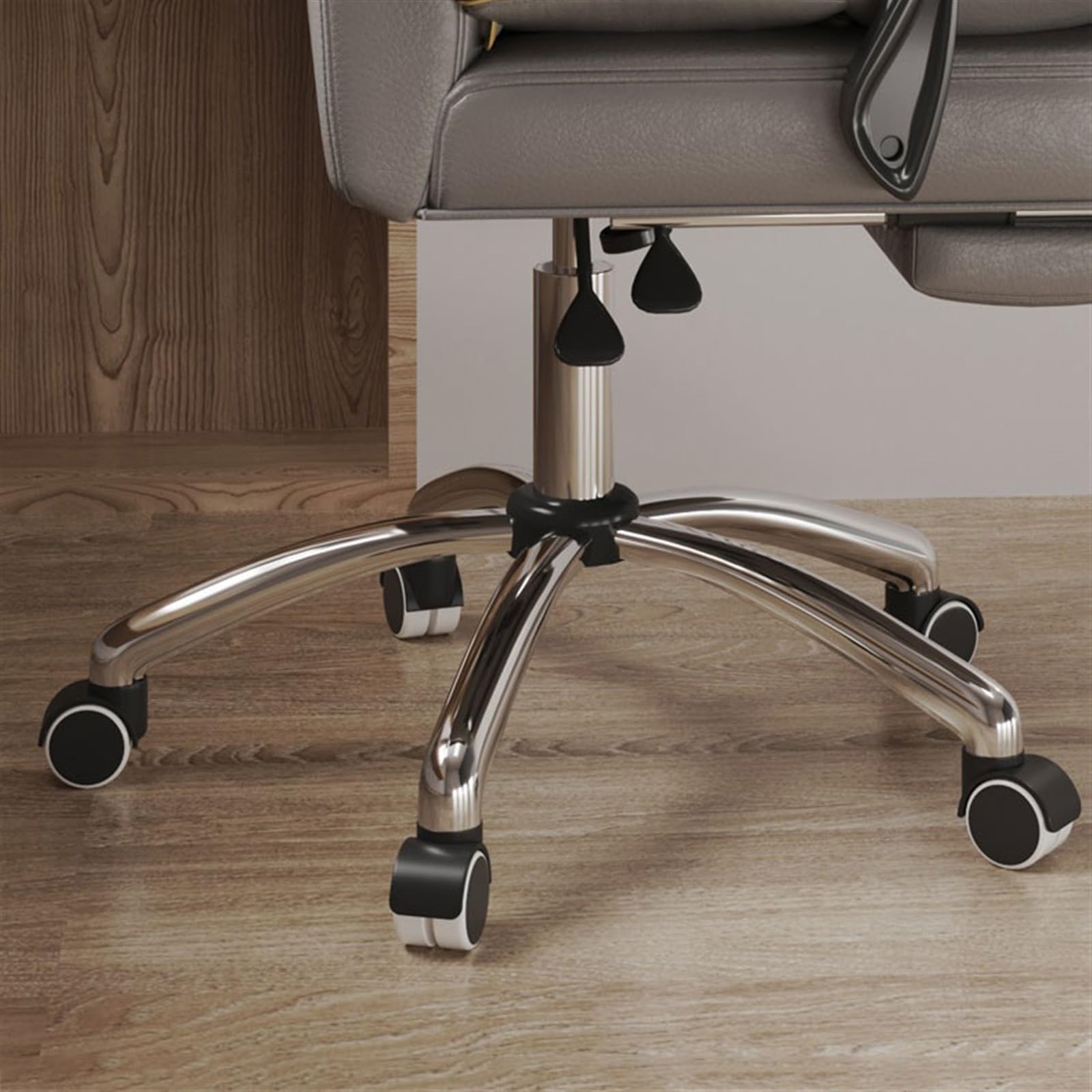 Sedia da Ufficio Ergonomica Poltrona da gioco for il comfort domestico, schienale alto, poltrona sollevabile sedentaria, camera da letto, sedia girevole, divano, sedia da ufficio Sedile Largo(Grijs)