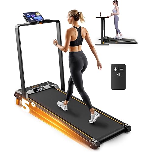 Walking Pad Treadmill, BestGod Incline Under Desk Treadmill 330lbs Capacity, 2.5HP Portable Treadmills for Home, Compact Treadmills Mini Walking Pad, Running Machine with Remote Control