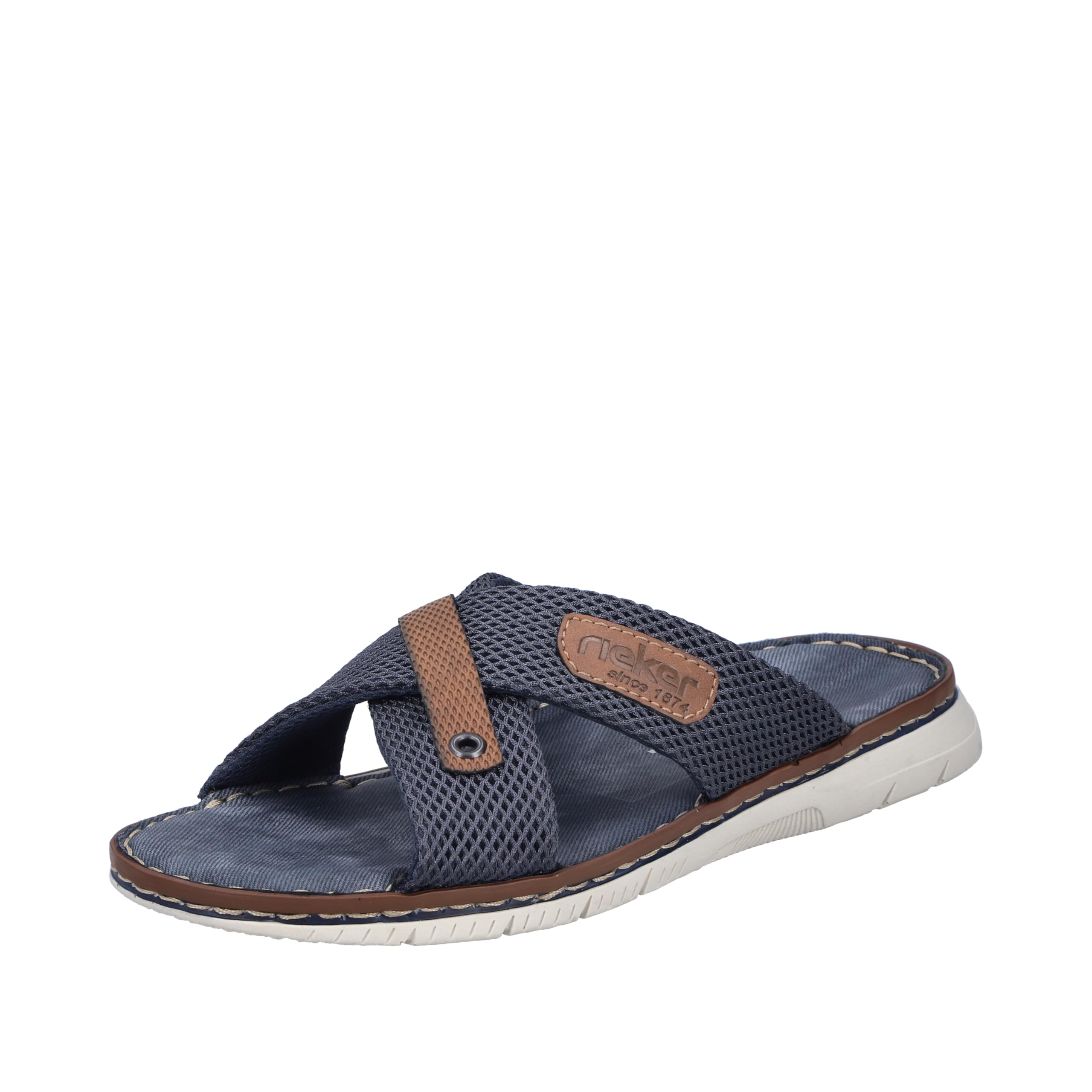 Rieker 21340 slippers voor heren, blauw, 45 EU