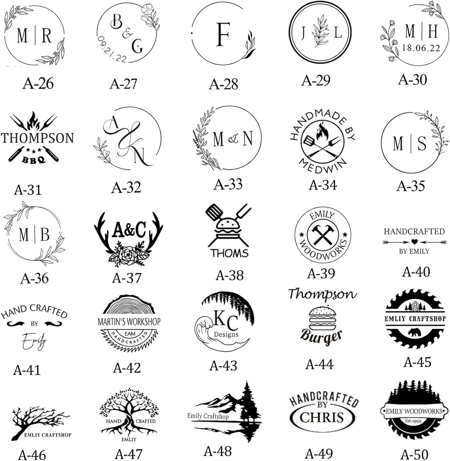 Custom Electric Branding Iron For Wood, Adjustable Temperature Electric Personalized Burger Stamps for Food, Customized Logo Branding Iron for Leather Weddings