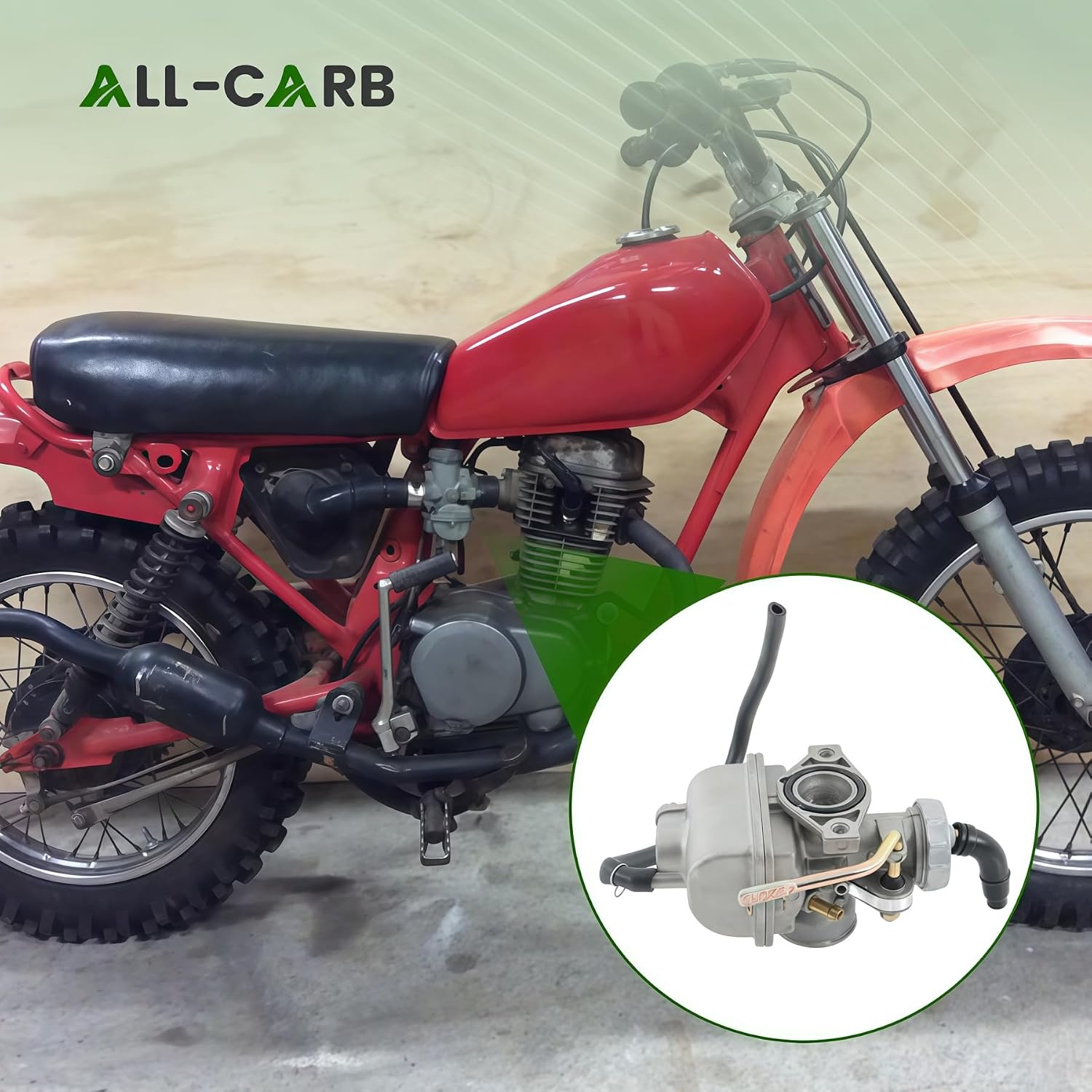 ALL-CARB PZ20 20mm Carburetor with Air Filter Replacement for Honda XR80 XR80R XR50 CRF50 1979-2003 C02285 Carb