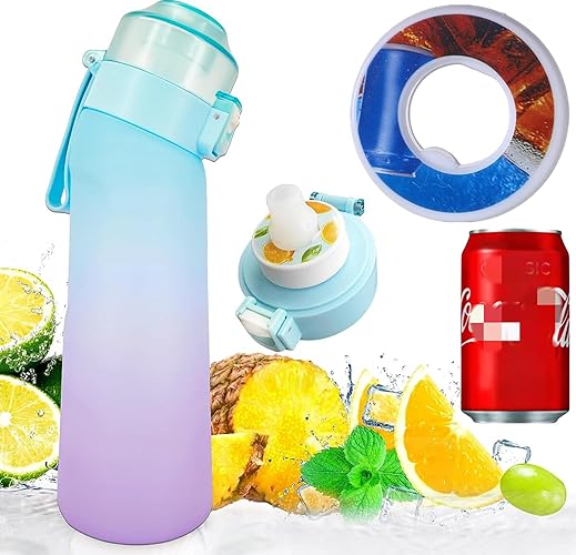 Putextile Air Gourde Starter Up Set avec 1 dosettes aromatiques, bouteille d'air 650 ml boisson fruits parfum eau douce et%0 tasse d'eau pour et en plein air gym (B0CJJZWVSR) - B0cjjzwvsr
