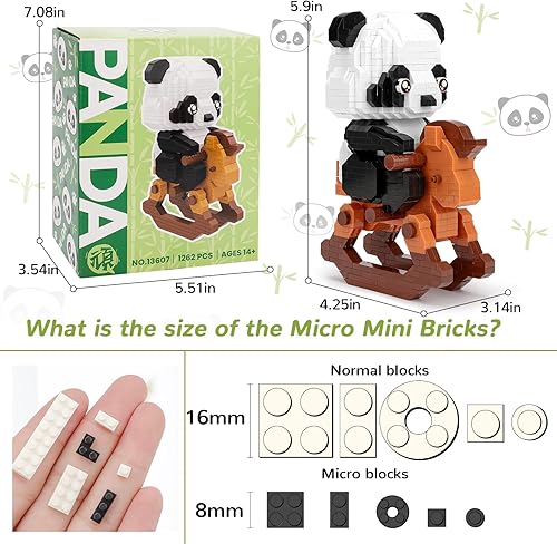 Miniatura 2 de QLT - Juego de bloques de construcción de mini animales para bolsas de regalos, recuerdos de fiesta para niños de 12 años + 14 en adelante, 1262