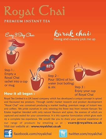 Royal Chai Premium Instant Karak Indian Tea 200g (Pack of 2) – Natural, Sweetened