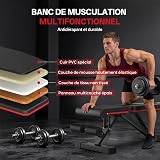 PASYOU Folding Weight Bench with Backrest, 300 kg Load Capacity, Adjustable Multifunctional Training Bench, Incline Bench for Full Body Workout, Fitness Bench with Handles for Home Gym (PA350) - 4