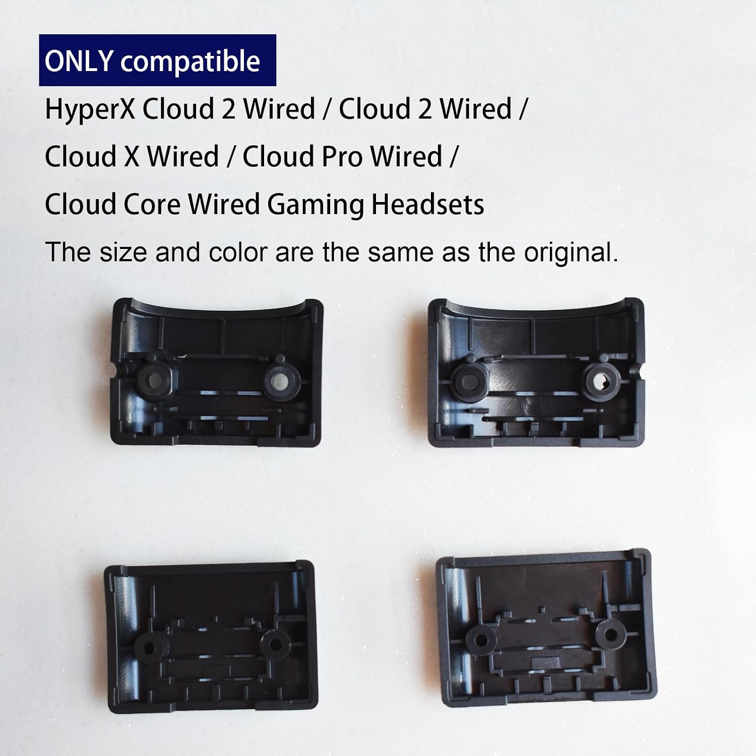 Cloud II Hinge Clamps - Replacement Hinge Side Buckles Parts for HyperX Cloud 2 / Cloud I/Cloud X/Cloud Pro/Cloud Core Wired Gaming Headsets (Right + Lift) image 4