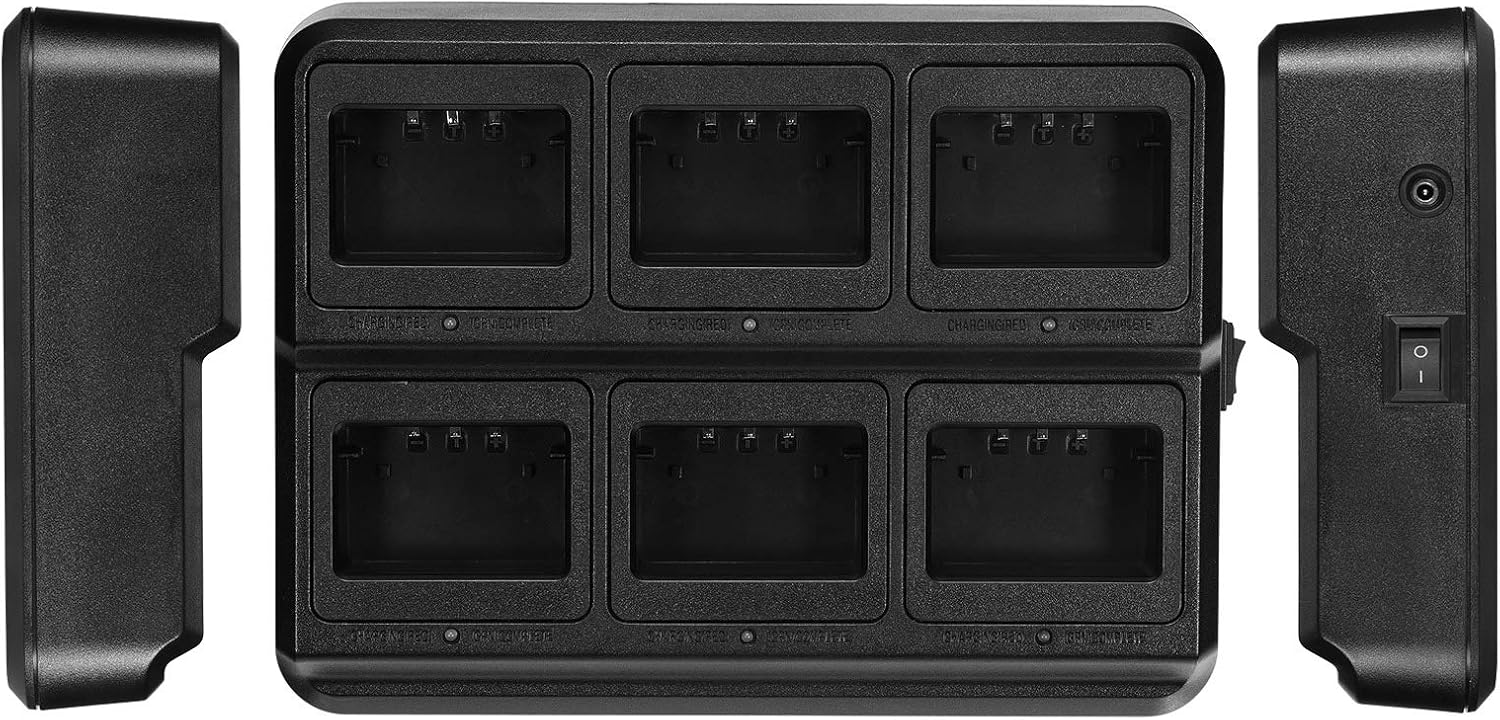 Frее Shірріng оƒƒеr BAOFENG UV-5R Six Way Charger Multi Unit Charger Station for BF-F8HP UV-5R+ UV-5RE UV-5RTP UV-5X3 Walkie Talkie and Battery, 1Pack