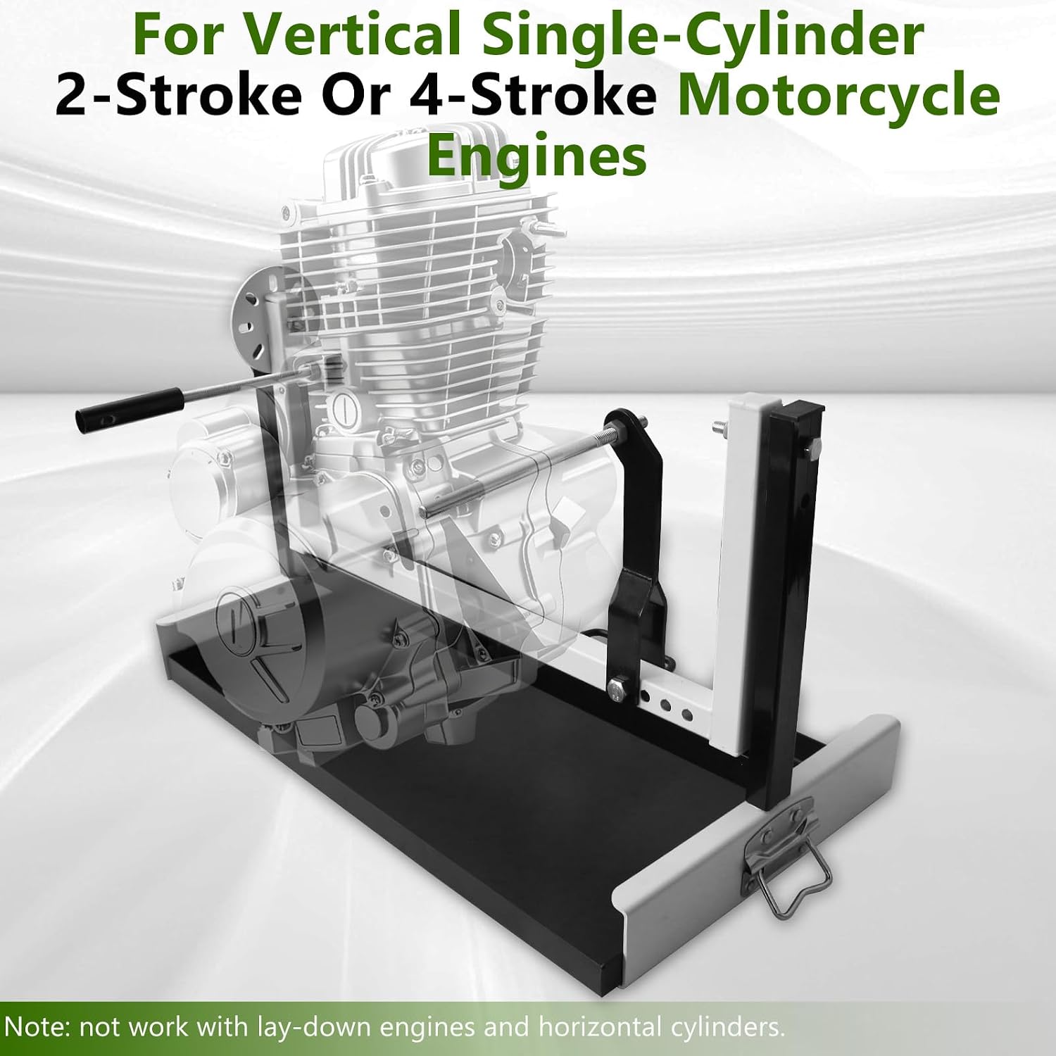 Motorcycle Engine Stand, Suitable for All Vertical Single-Cylinder 2-Stroke or 4-Stroke Small Engines, Dirt Bike Engine Stand for Honda, Yamaha, Kawasaki, Suzuki