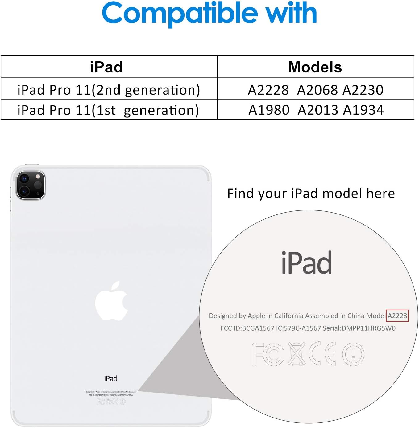 JETech Screen Protector for iPad Pro 11-Inch 2020 and 2018, Premium PET Film, 2-Pack