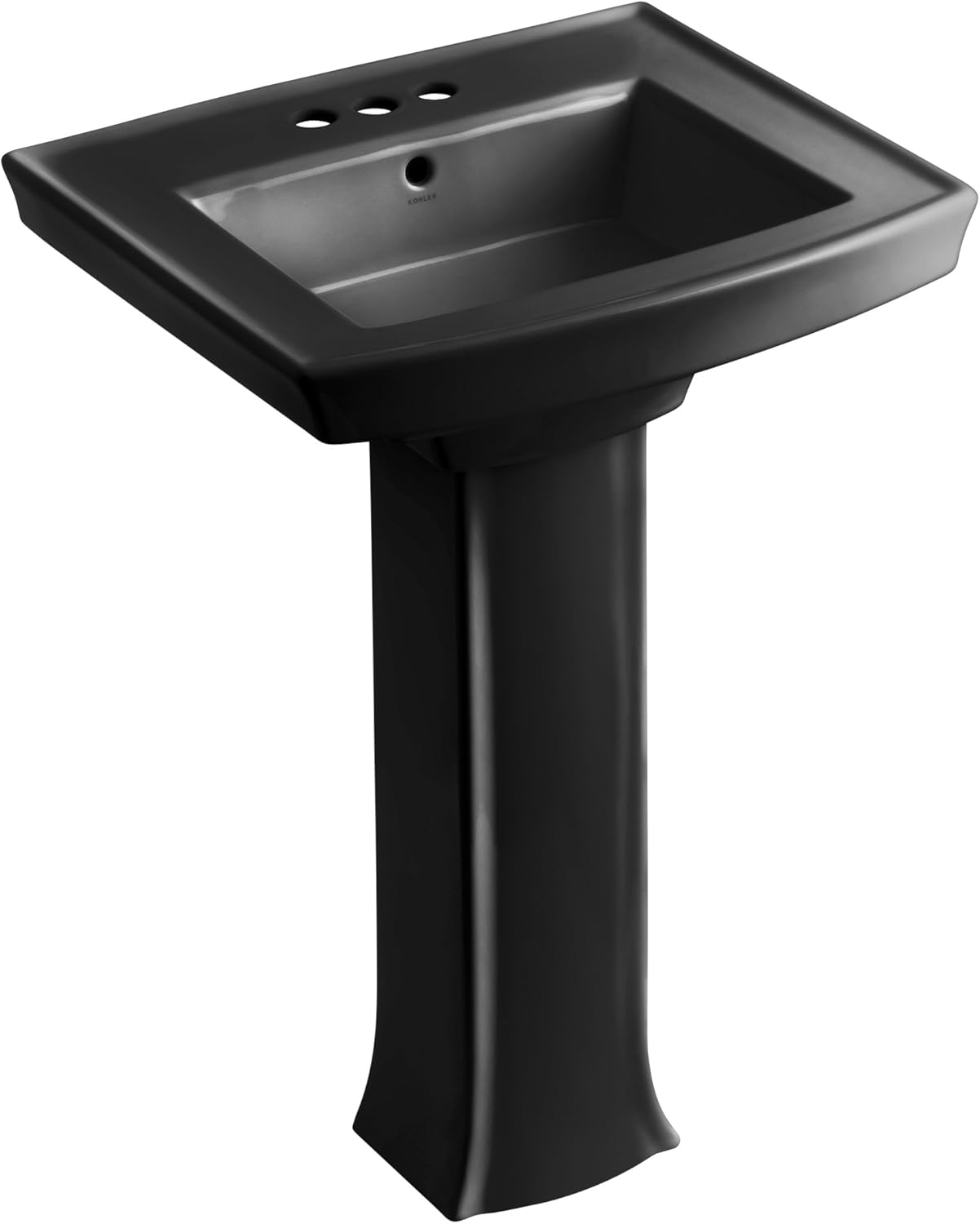 Kohler KOH2359-4-0 24" Centerset Vitreous China Pedestal Bathroom Sink with 3 Pre Drilled Faucet Holes from the Archer Collection White
