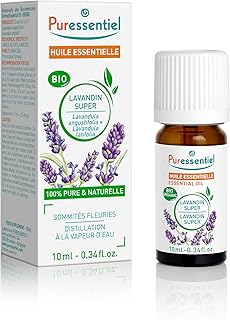 Puressentiel – Huile Essentielle Lavandin super BIO – Contribue à la relaxation – 100% pure et naturelle – HEBDD – La vandula angustifolia x Lavandula latifolia – 10 ml