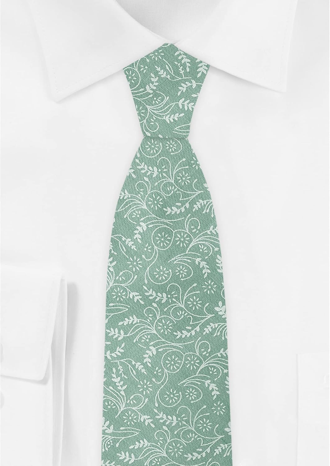 Jacob Alexander Men's Slim Width 2.75" Floral Neck Tie
