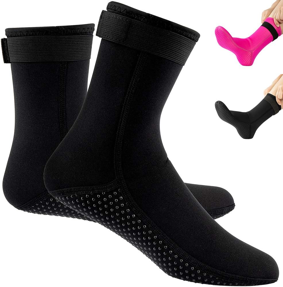 YFung Water Snorkeling Socks, 3mm Neoprene Socks for Scuba Diving, Anti