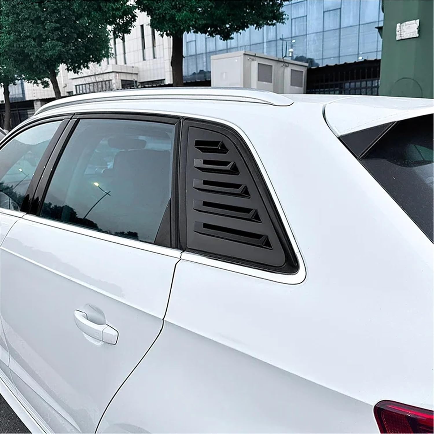 for 2014-2020 Audi A3 S3 8V Hatchback Car Rear Window Louvers Side Blind Shutter Cover Sticker Exterior Tuning Accessories(Glossy Black)
