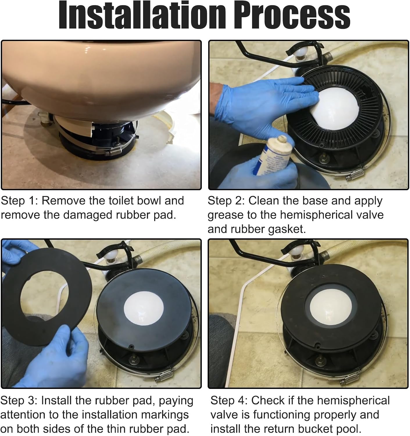 ACA 385311462 RV Toilet Seal Kit Compatible with Dometic Sealand VacuFlush | Replaces 385316140, Fits Dometic Sealand Manfield VacuFlush RV, Toilet Seat Sealing Gasket