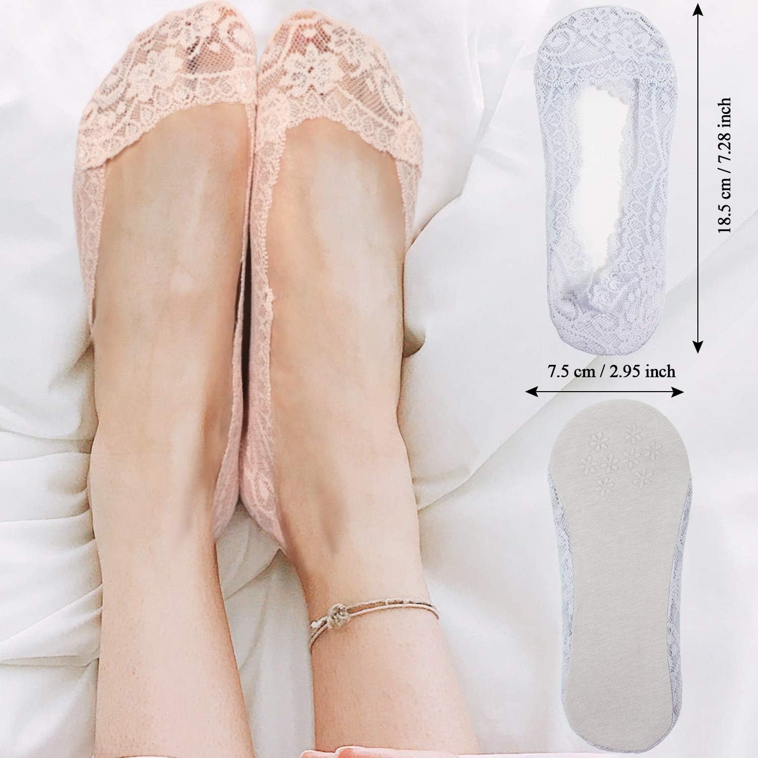 Women's Lace No Show Socks 15 Pairs, Casual Low Cameroon Ubuy