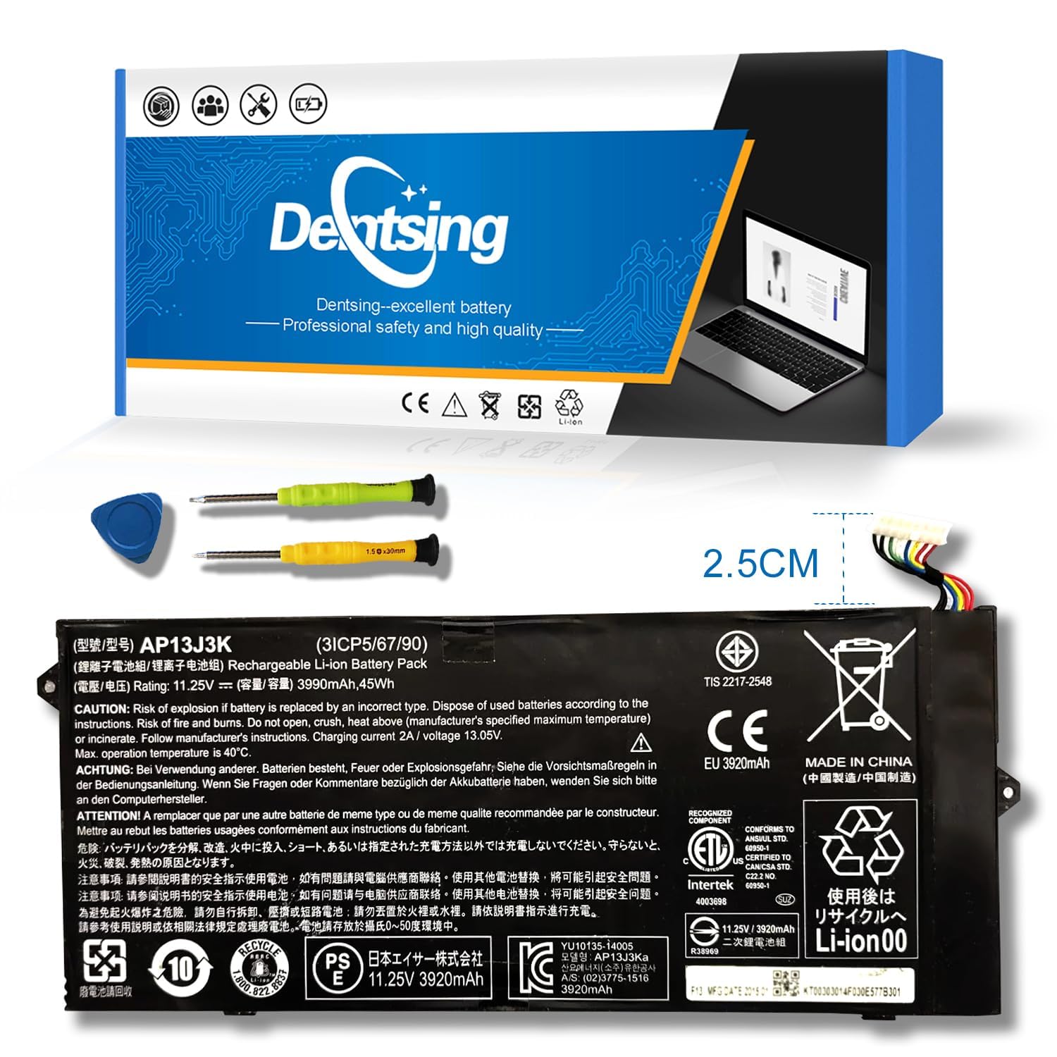 Amazon.com: Dentsing AP13J3K AP13J4K 45Wh Laptop Battery