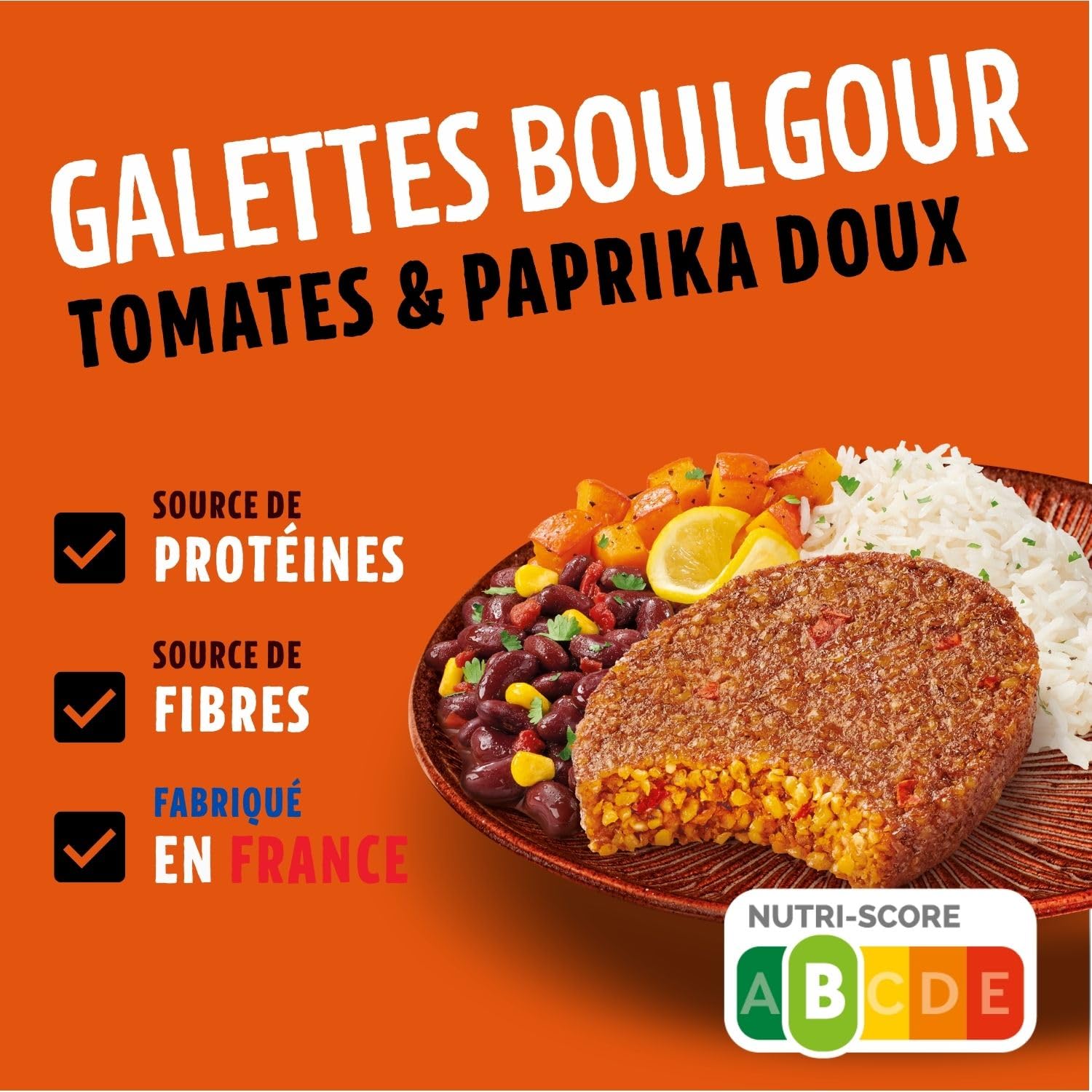 CÉRÉAL BIO – Galettes Boulgour & Quinoa à la Tomate Bio – Végan & Bio – Simple et Rapide – Repas Prêts à Réchauffer – Lot de 12 – Nutriscore A – 200 g