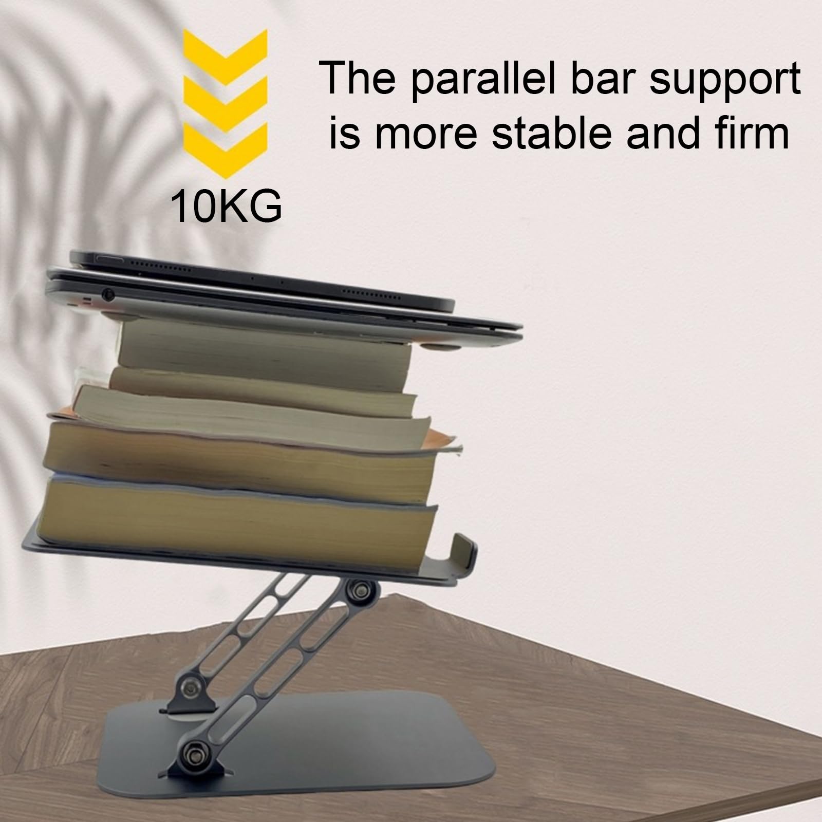 Elevadores de soporte para computadora portátil para escritorio, ergonómicos, plegables, alturas ajustables para trabajo colaborativo, fácil almacenamiento, computadora ergonómica