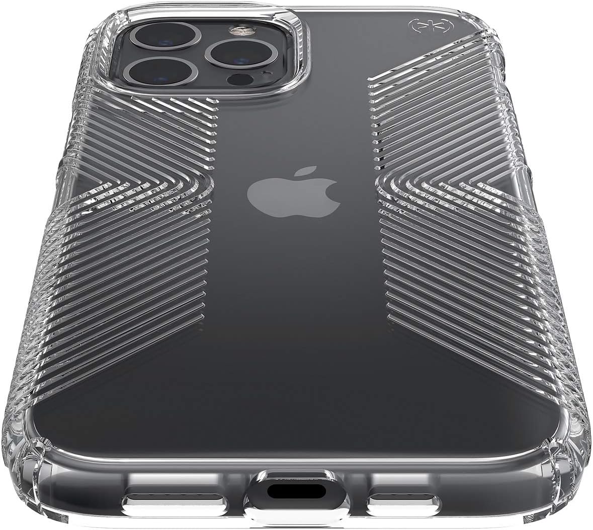 Speck Products Presidio Perfect-Clear Grip iPhone 12 Pro Max Case, Clear/Clear