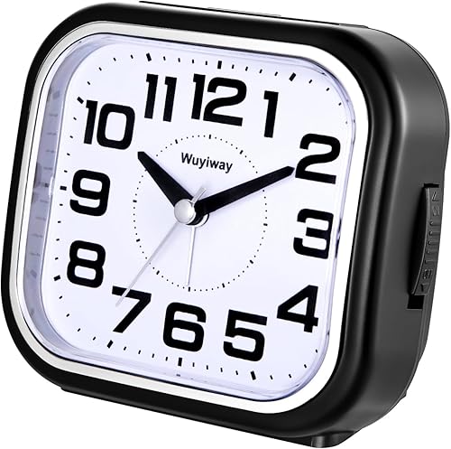 Miniatura 3 de Reloj despertador analógico de 4.3 pulgadas, funciona con pilas, números grandes legibles para personas mayores, interruptor de encendidoapagado en