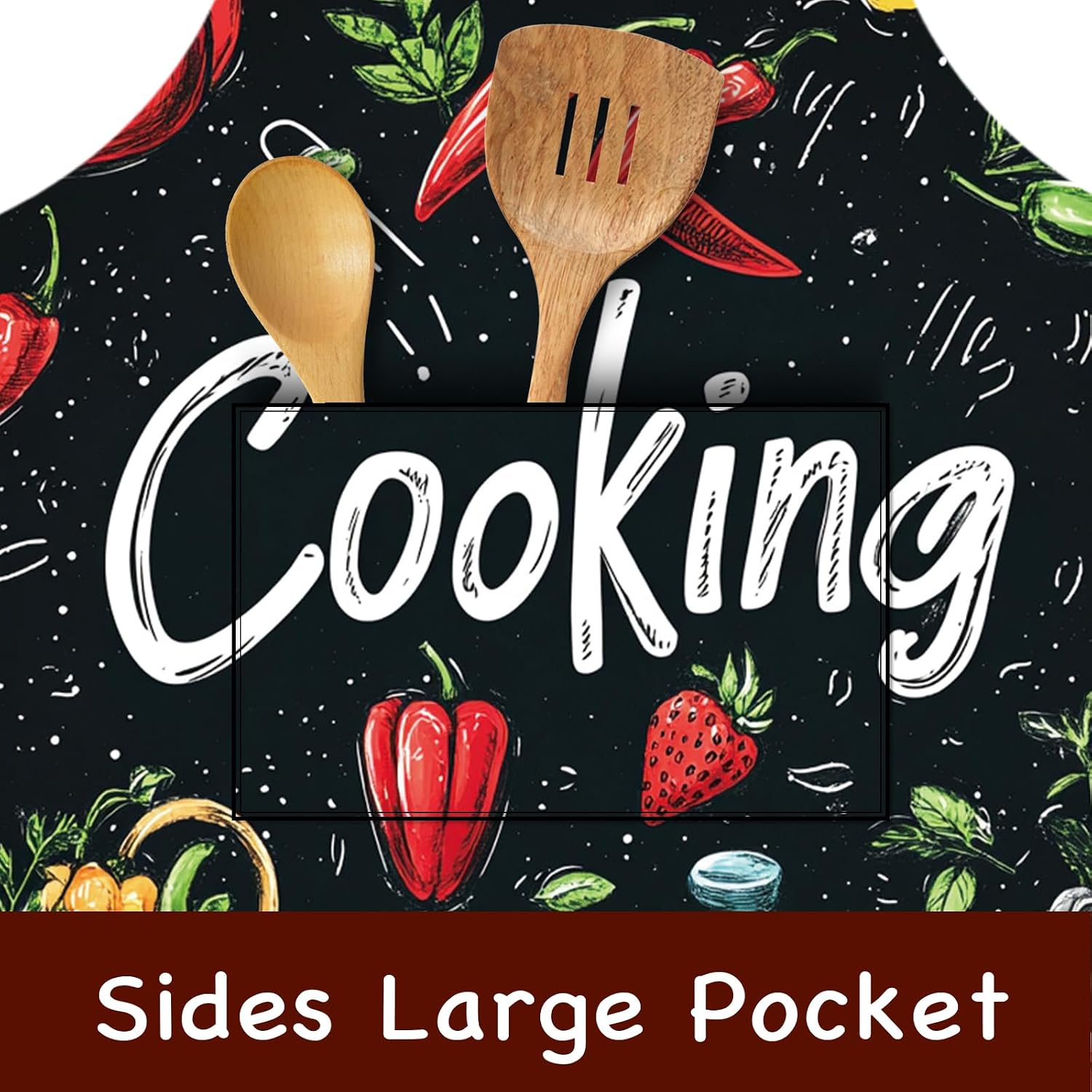 Nuxovilar Cute Cooking Kitchen Apron, 26.77 * 30.7 Inches, Essential for Kitchen Cooking, Baking, Festive Gatherings