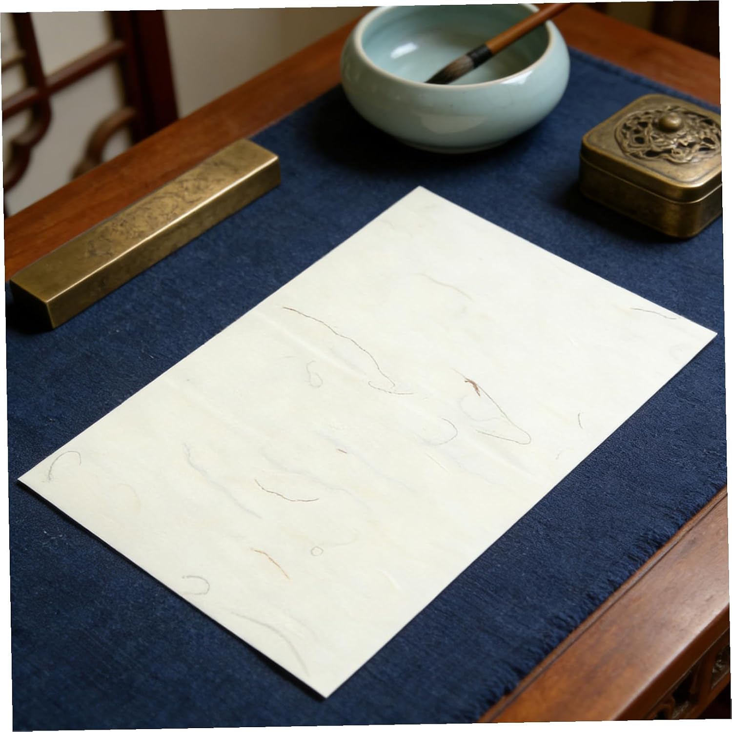 HOODANCOS 40 Sheet Chinese Calligraphy Xuan Paper with Superior Ink Absorption and Water Diffusion Rice Paper for Painting Practice and Sumi Drawing for Home School and Beginners
