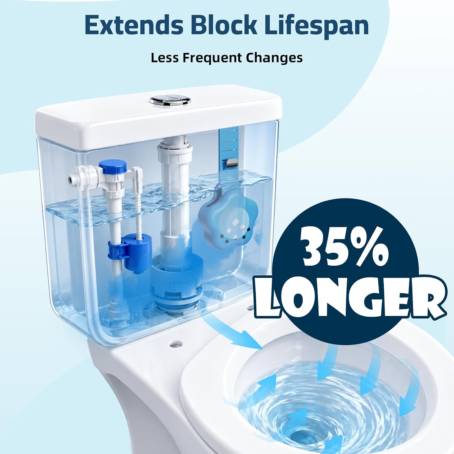 Toilet Tank Tablet Holder 2Pcs, Universal Hanging Toilet Bowl Tablet Holder with Adjustable Hooks Cleaning Tablet Basket for Slow Dissolving, Prevents Tank Buildup, Compatible with Most Toilet Tanks