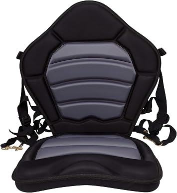 BKC PS277 Ultra Thick Pro Deluxe Memory Foam Kayak Seat for Comfort and Ergo-Fit Lumbar Support