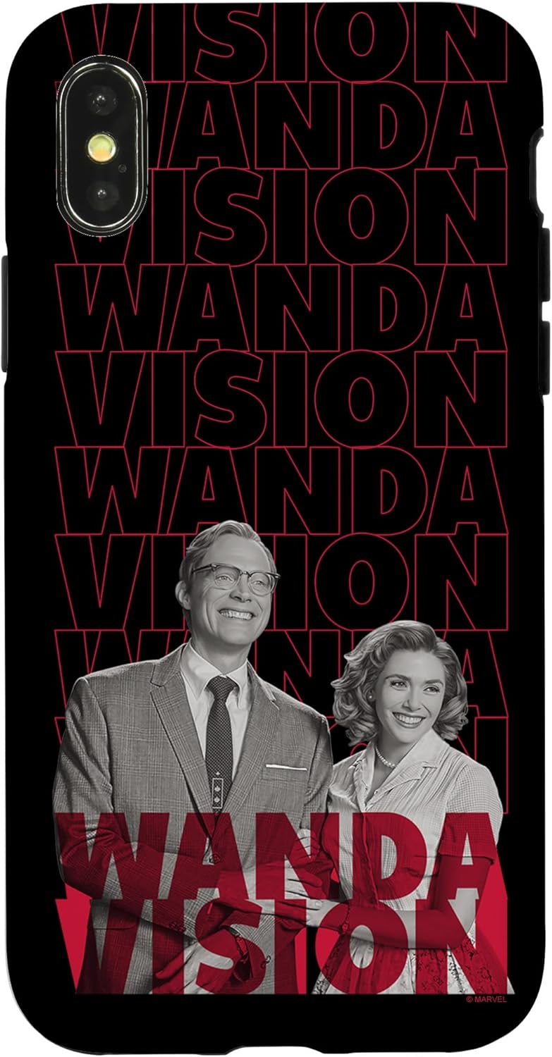 iPhone 14 Marvel WandaVision Text Stack Portrait Case