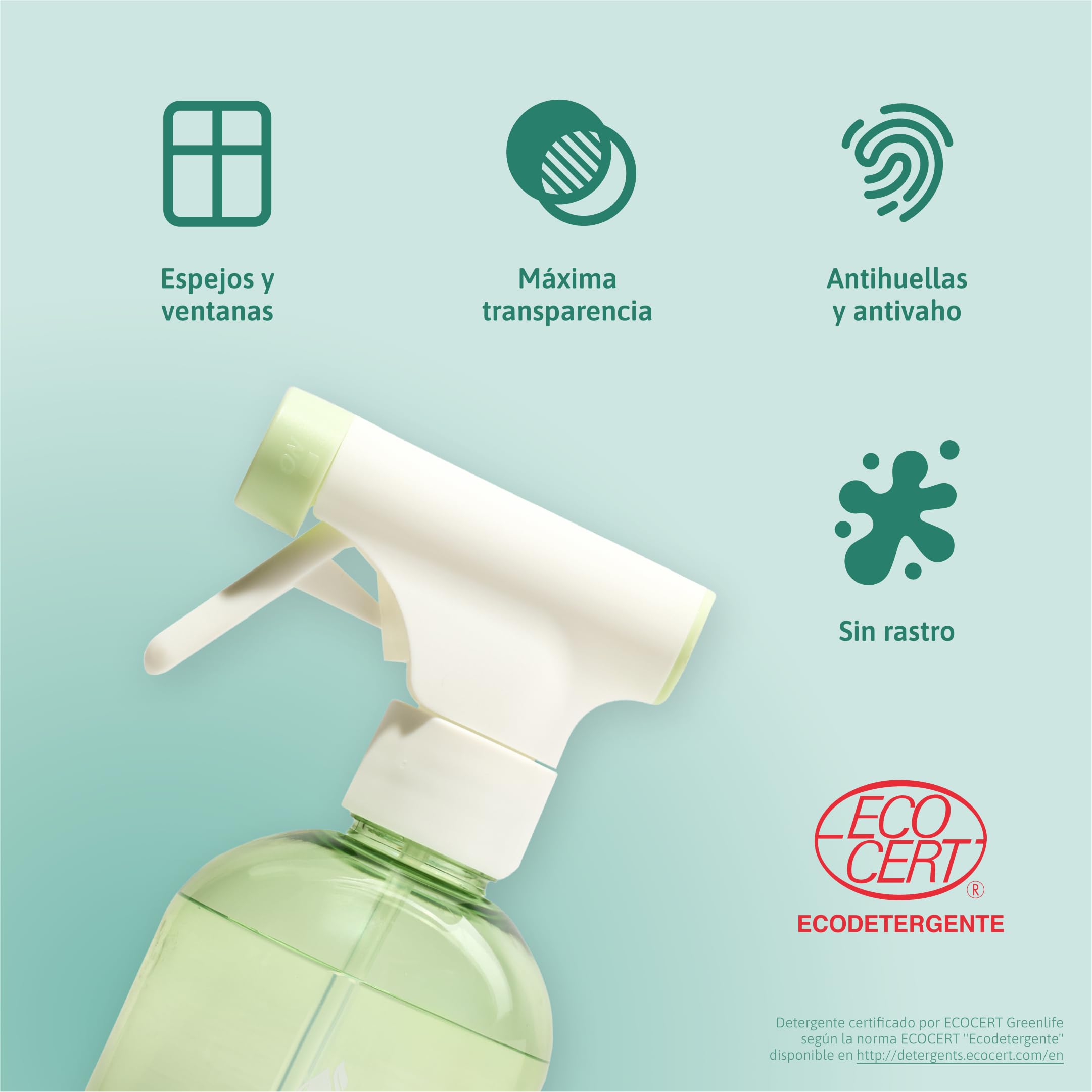 Natulim Confezione di detergenti per vetri – Pulizia profonda e senza traccia per superfici trasparenti – Set spray ricaricabile da 500 ml + 2 buste di ricarica (1 bustina = 500 ml).