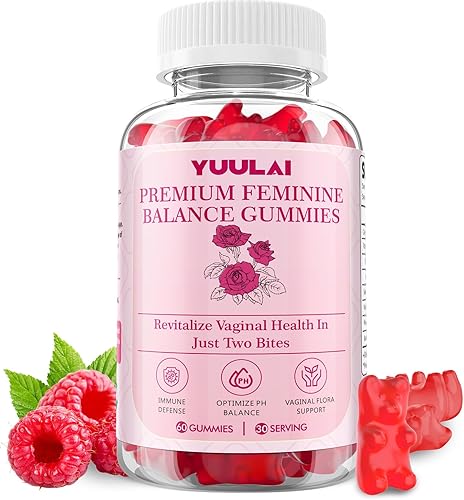 Gomitas de equilibrio femenino premium, gomitas femeninas de piña hawaiana para mujeres, equilibrio de pH y salud vaginal, apoyo inmunológico,