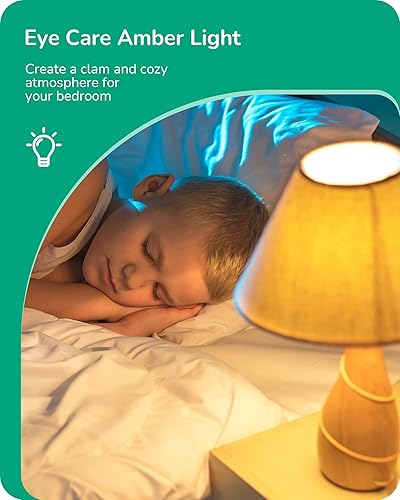 Miniatura 5 de EDISHINE Bombillas amarillas A19, 9 W (equivalente a 60 W), 600 lm 2400 K ámbar Glow bombillas para exteriores, no regulables, base media E26,