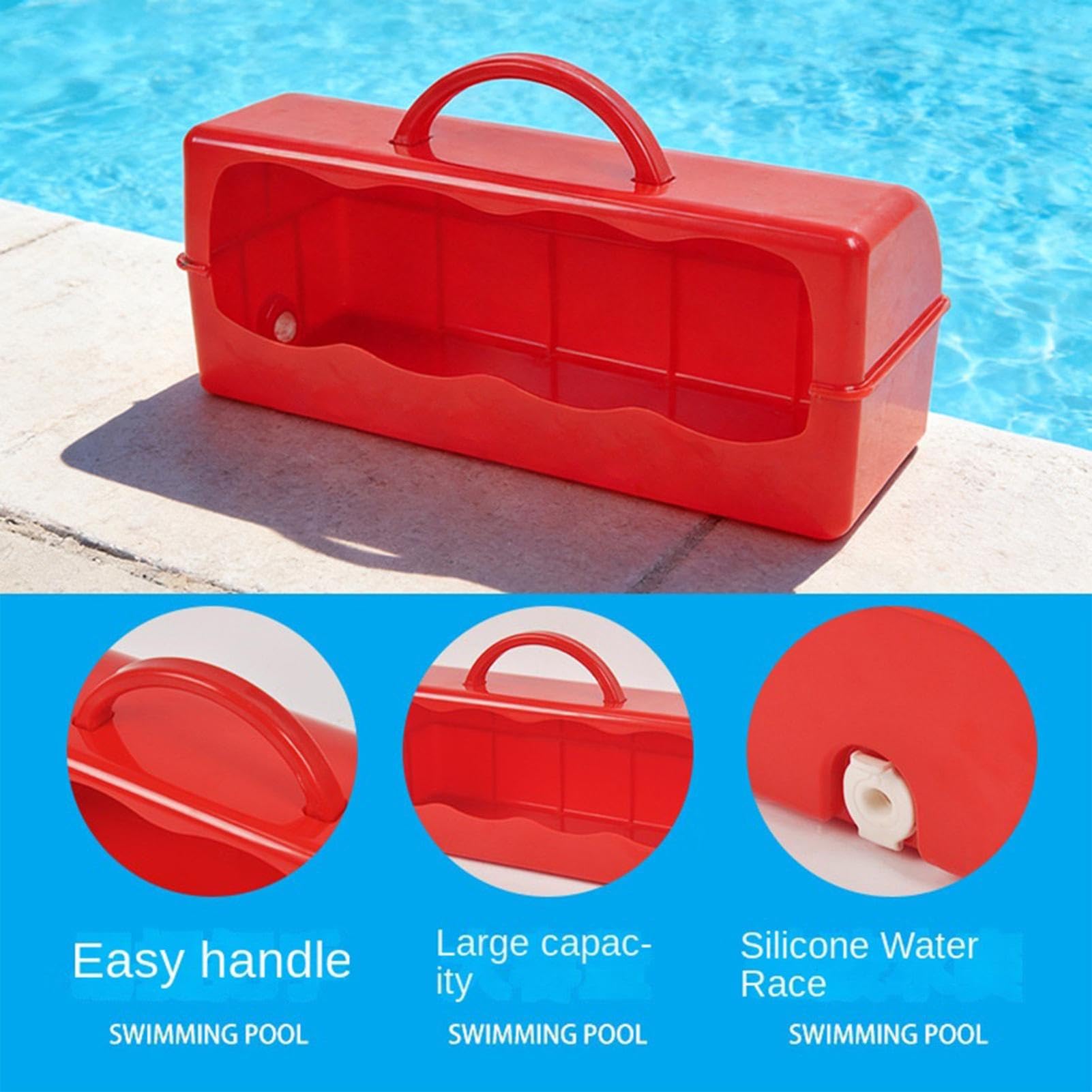 Vasca da bagno antiscivolo con ampia apertura a bordo piscina, con manico | Forniture per la pulizia della piscina per il cortile dell'hotel della comunità pubblica della palestra del parco dell'acqua