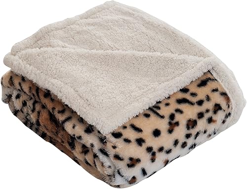 Bedford Home Manta de tigre, forro polar, sherpa