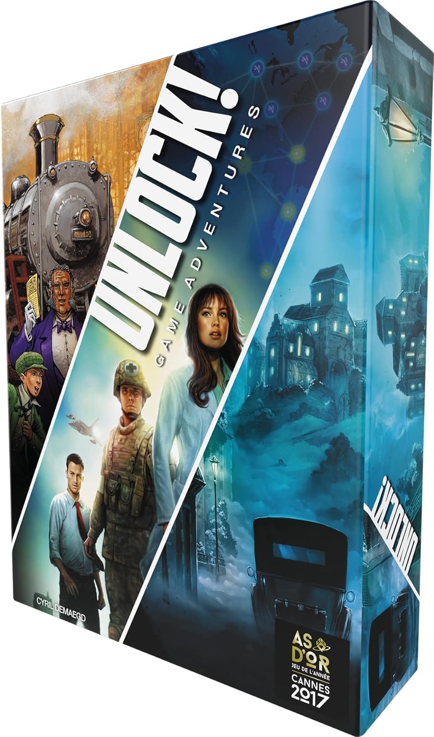 Asmodee - Unlock! Game Adventures - Escape Game pour Adultes & Enfants dès 10 Ans - Jeu de Cartes Coopératif - A Jouer avec Application Gratuite - 1 à 6 Joueurs - 60 Min - en Français- Space Cowboys
