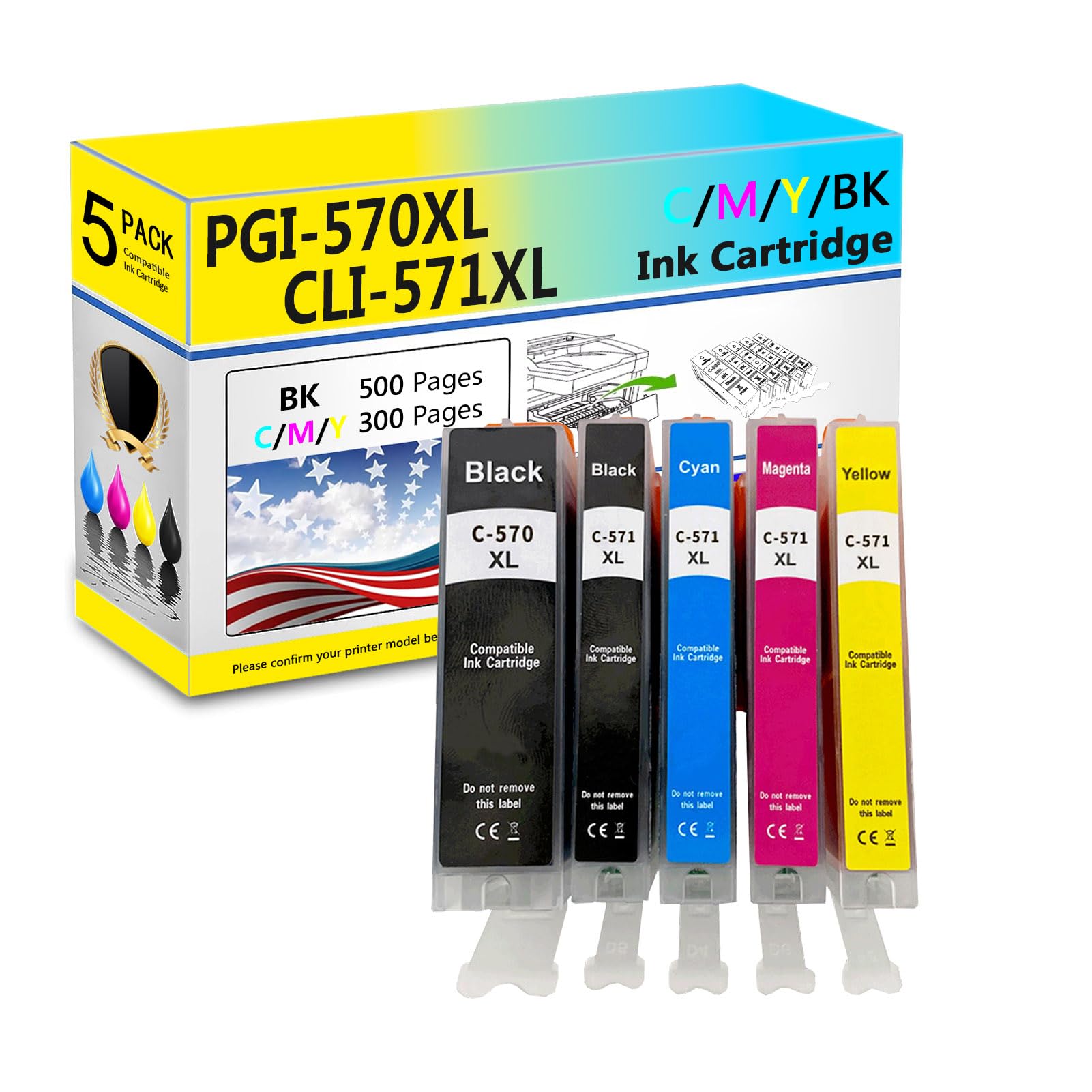 Amazon.co.jp: 交換用PGI-570 CLI-571 インクカートリッジ互換性for