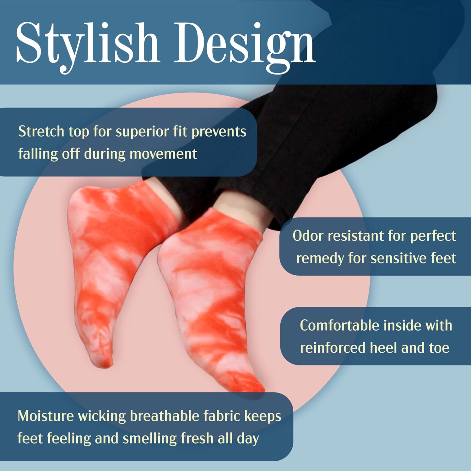 Men's Rayon from Bamboo Fiber Ultra Breathable Superior Wicking Athletic Ankle Sports Socks