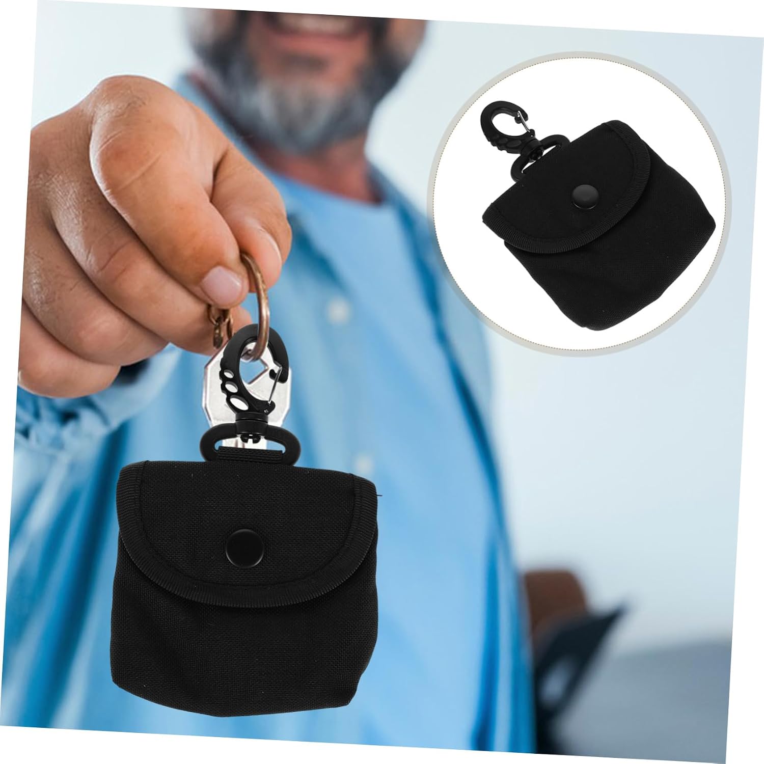 Pocket Utility Pouch for Men Compact Key Case and Holder for Travel and Everyday Use Mini Pouch for Earphones and Small Essentials Black Camouflage Design