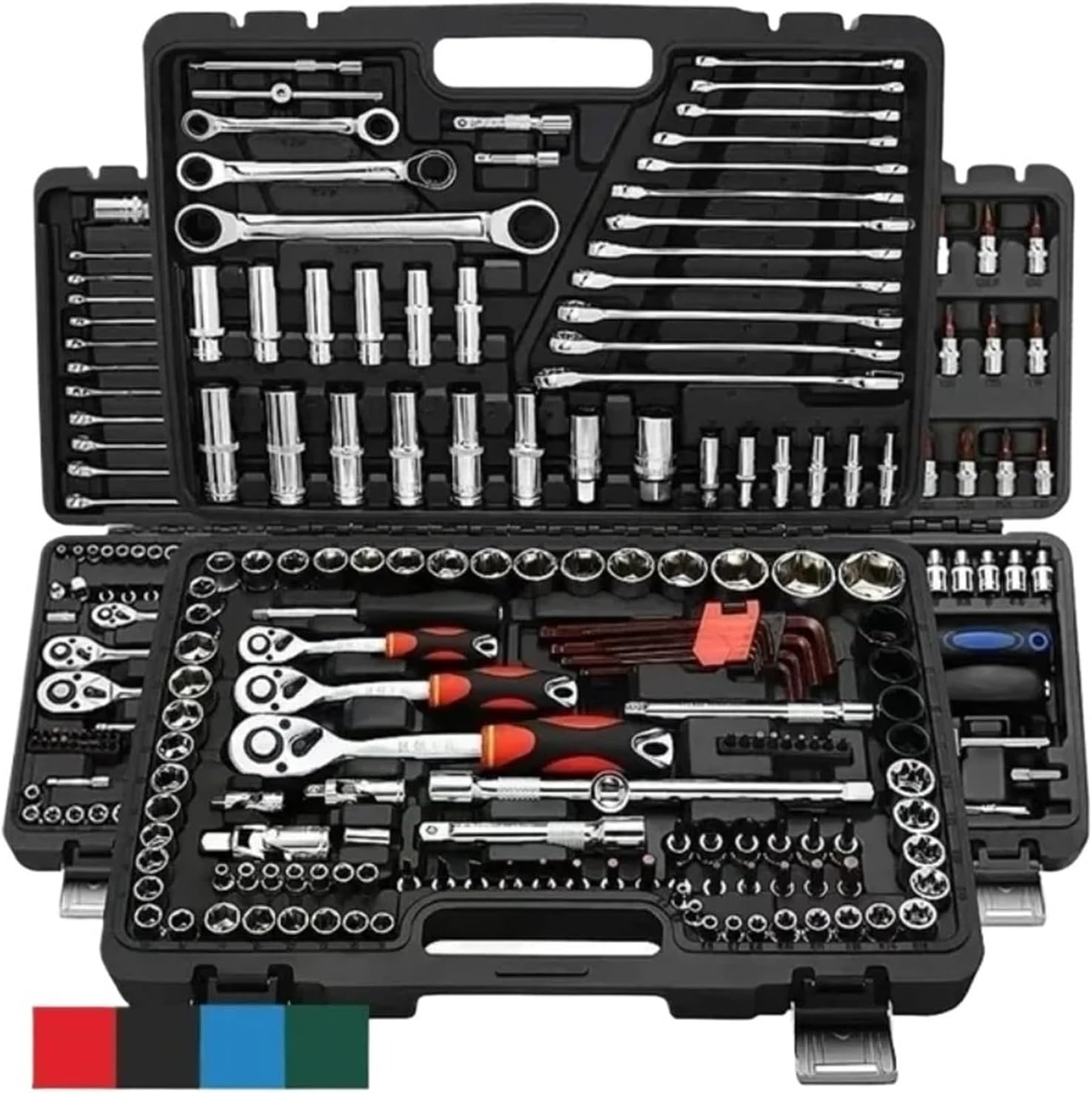 46pcs Socket Set Car Repair Tool Ratchet Wrench Pawl Spanner Screwdriver Professional Metalworking Kit(151 Set)