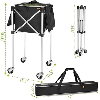 テニスバッグ 折りたたみ式テニスカート 車輪付き コンパクト 軽量 Amazon | ITHWIU 折りたたみ式テニスカート 車輪付きテニス