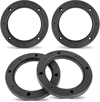 NuIth 4 Inch Speaker Spacer Adapter Ring Mounting Bracket 4 PCS, Auto Car Universal Fit 4 Plastic Speaker Ring Adapter 0.43 Inch Depth, 4 Inch Plastic Car Stereo Speakers SpacerBlack