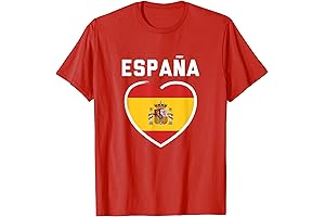 Authentic Spain & Espana Soccer & Football Flag Jersey T-Shirt