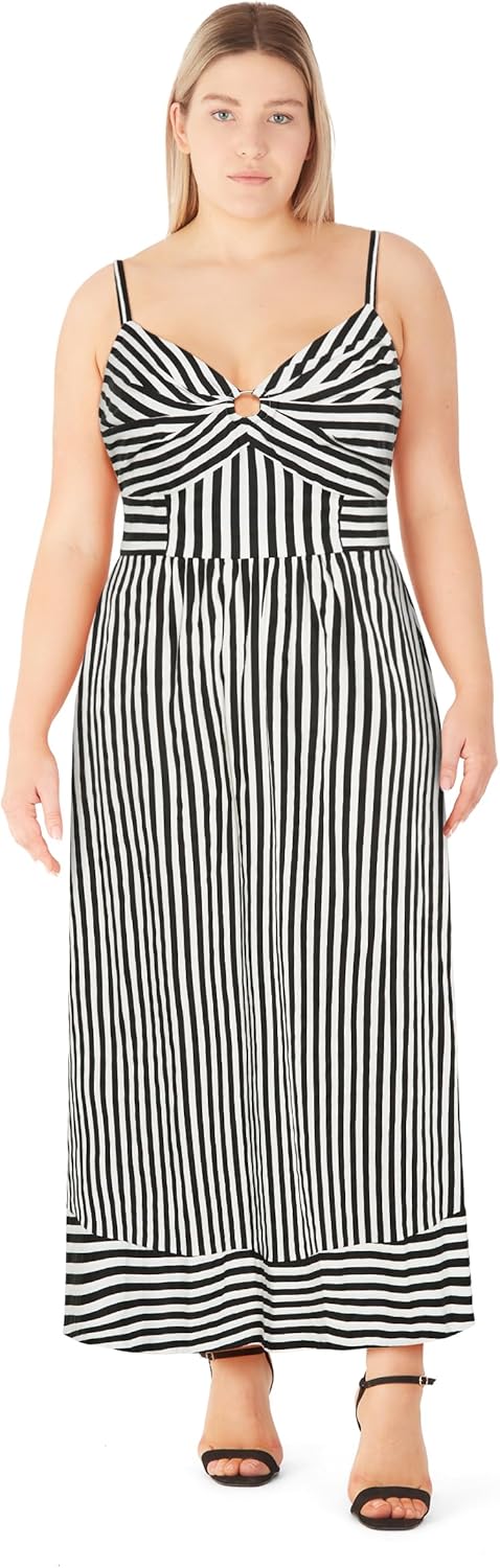 City Chic Women's Plus Size Dress - Stripe Nova