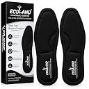 ECOLAND Memory Foam Shoe Insoles Comfortable Insoles Supports Heel & Arch Absorbs Foot Sweat & Moisture Ultra Soft Cushioned Lightweight Durable Washable Pads for Men FORMAL SHOES INSOLE (1 Pair) (BLACK, 9) gallery image