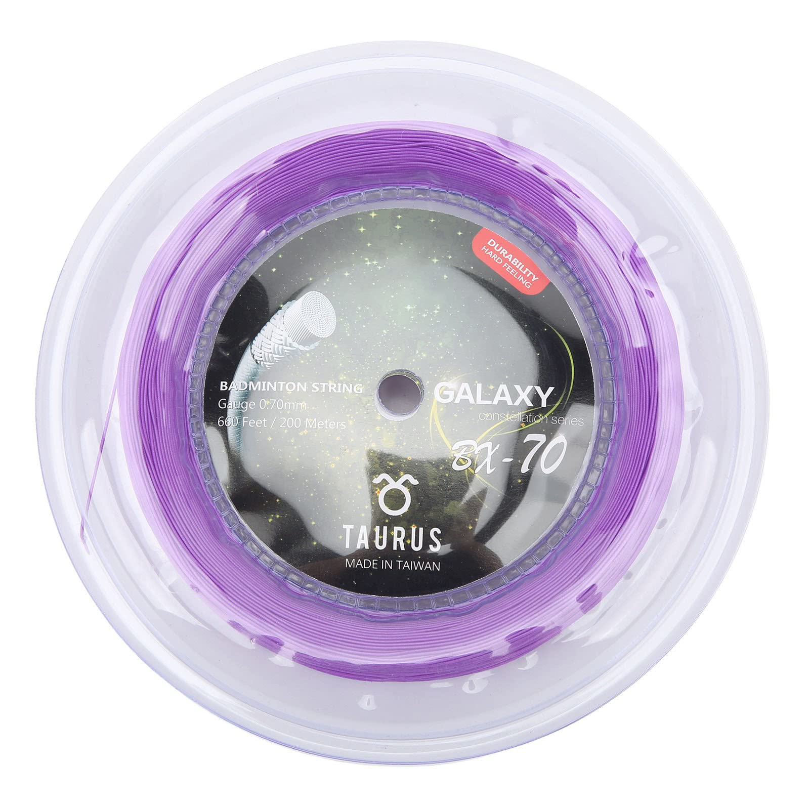 POWER BX70 Corde de raquette de badminton en nylon hautement élastique 0,7 mm Bobine de 200 m