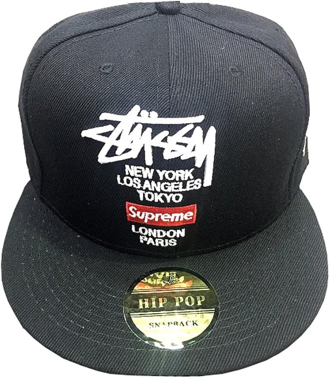 Amazon Stussy ステューシー New Eraコラボ キャップ サイズ調節可能 男女兼用 刺繍 帽子 ハット ファッション Stussy Cap ブラック キャップ 通販