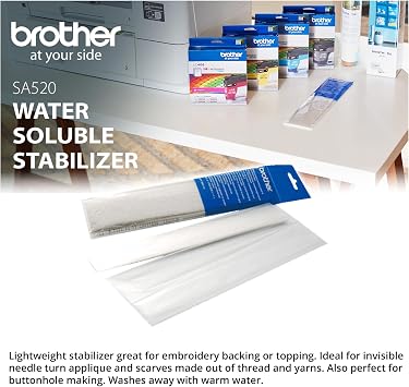 Brother CS7205 Computerized Sewing Machine Bundle | Wide table, automatic needle threader, water-soluble stabilizer roll