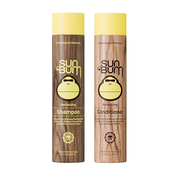 Sun Bum Sun Bum Revitalizing Shampoo and Conditioner Vegan and Cruelty Free Hydrating, Moisturizing and Shine Enhancing