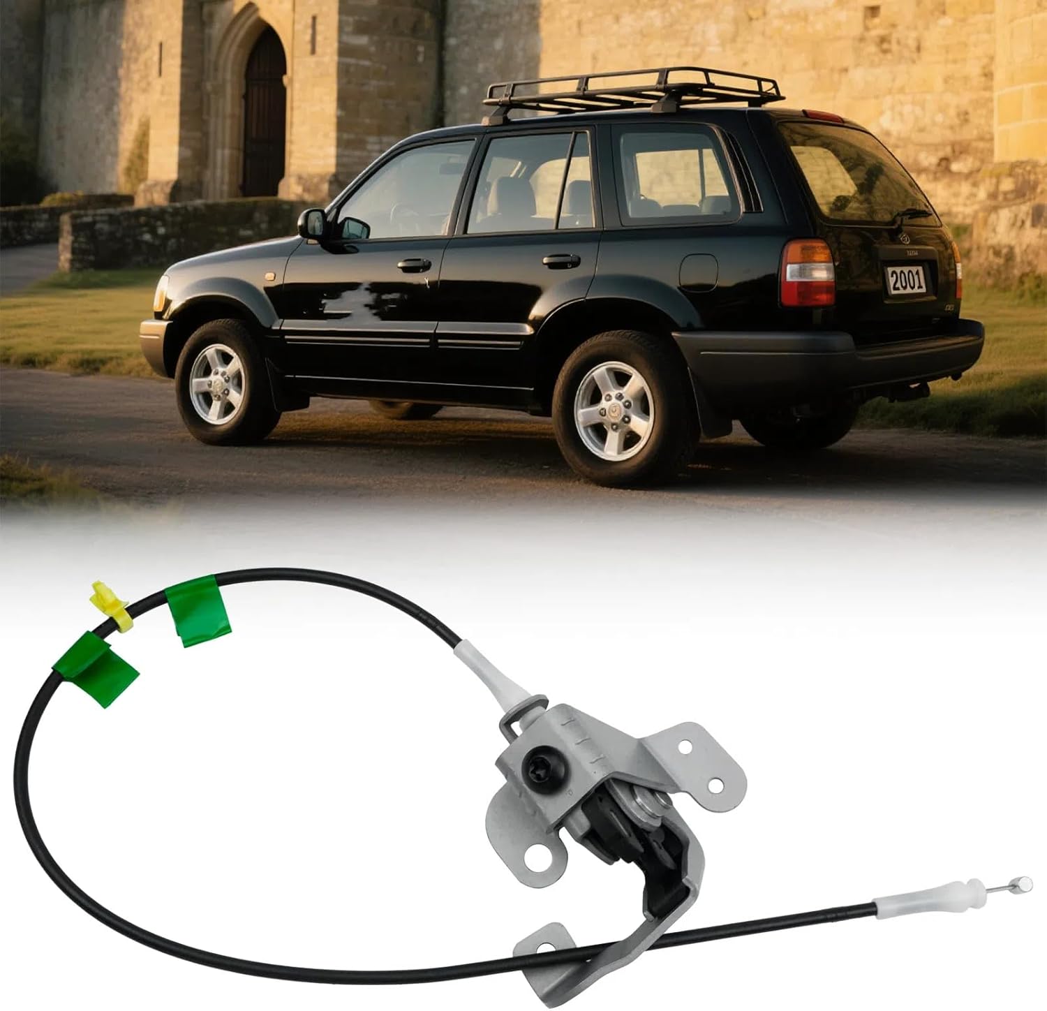 AL5Z-13264A26-B Right Rear Upper Door Latch Assembly for Ford Ranger 1998-2011 Passenger Side Rear Door Lock Cylinder Cable Replaces AL5Z13264A26B